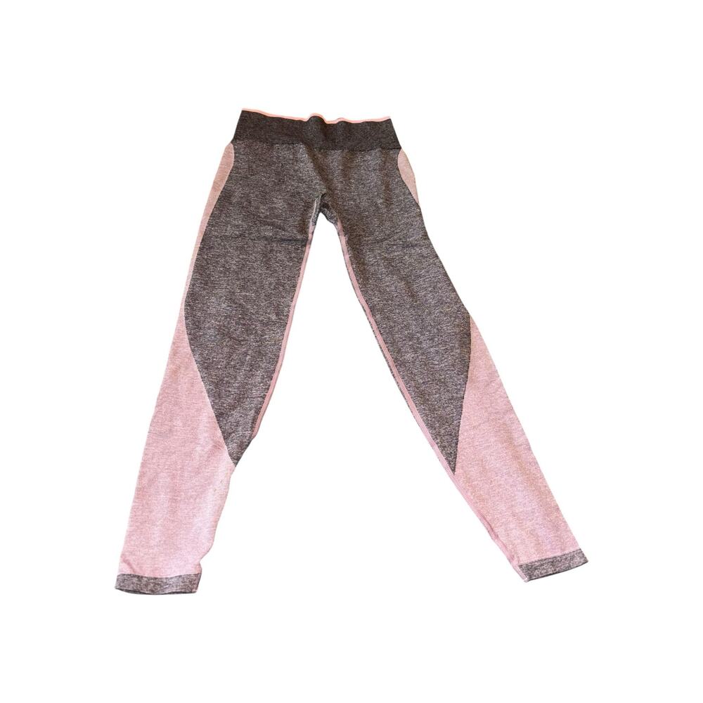 Women’s Two-Tone Gray and Pink Active Leggings